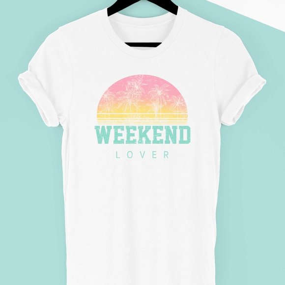Tops - Weekend Lover Graphic Tee Short Sleeve S - 3X